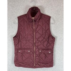 Thread & Supply Quilted Vest Womens Small Sleeveless Full Zip Pockets